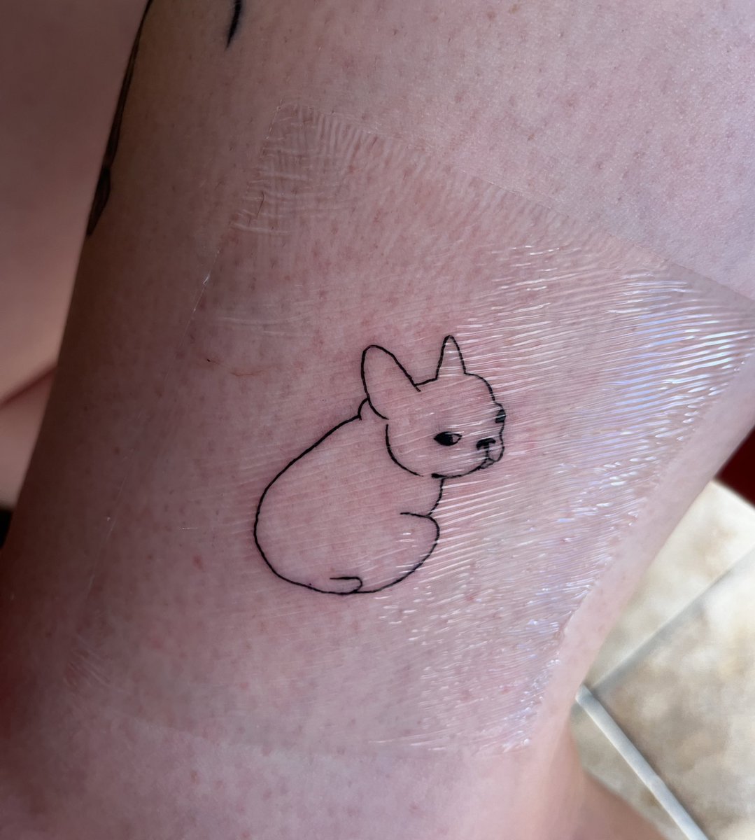 cakeburp's tweet photo. new ink🍥🐶 https://t.co/q2seAbJq3u
