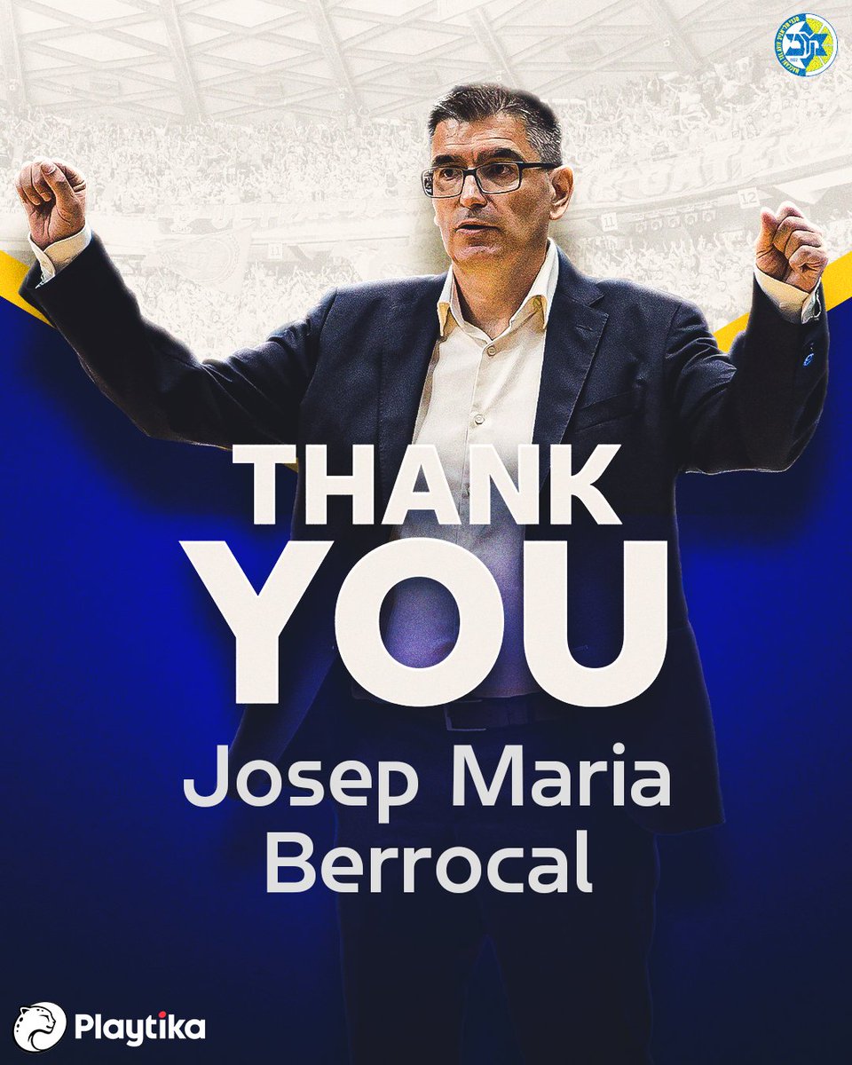 מכבי נפרדה מעוזר המאמן ברוקאל. כל הפרטים > bit.ly/4dlMdxe

<a href="/JosepM_Berrocal/">Josep Maria Berrocal</a>