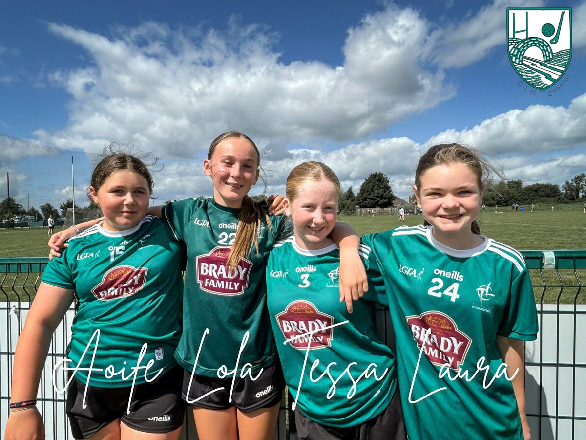 ConfeyGAA's tweet photo. Well done to Aoife, Lola, Tessa and Laura representing Confey today with the Kildare U13 Players Development Program Blitz in Portlaoise. 
The girls played brilliantly against teams from Meath, Laois and Offaly. 
Also, a call out to Mags and Jan who have worked with the Kildare. https://t.co/7Jxq8Lth7Y