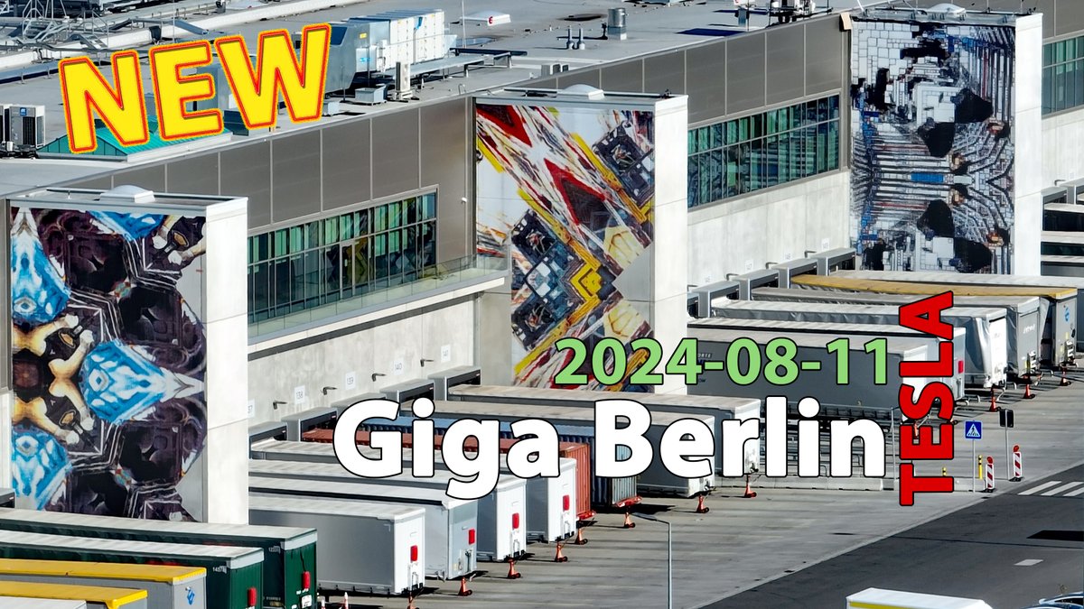 😎👉Tesla Giga Berlin Update #205
🚨 NEW drone video online! 2024-08-11
youtube.com/watch?v=ao1Mp7…

<a href="/elonmusk/">Elon Musk</a> #tesla #GigaBerlin #gigafactory #gf4