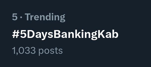 iSourabhMishra's tweet photo. Already on 5th in trending chart 

@ChVenkatachalam @rupamsmail 
At least now answer..  #5DaysBankingKab https://t.co/NlmtufxExg