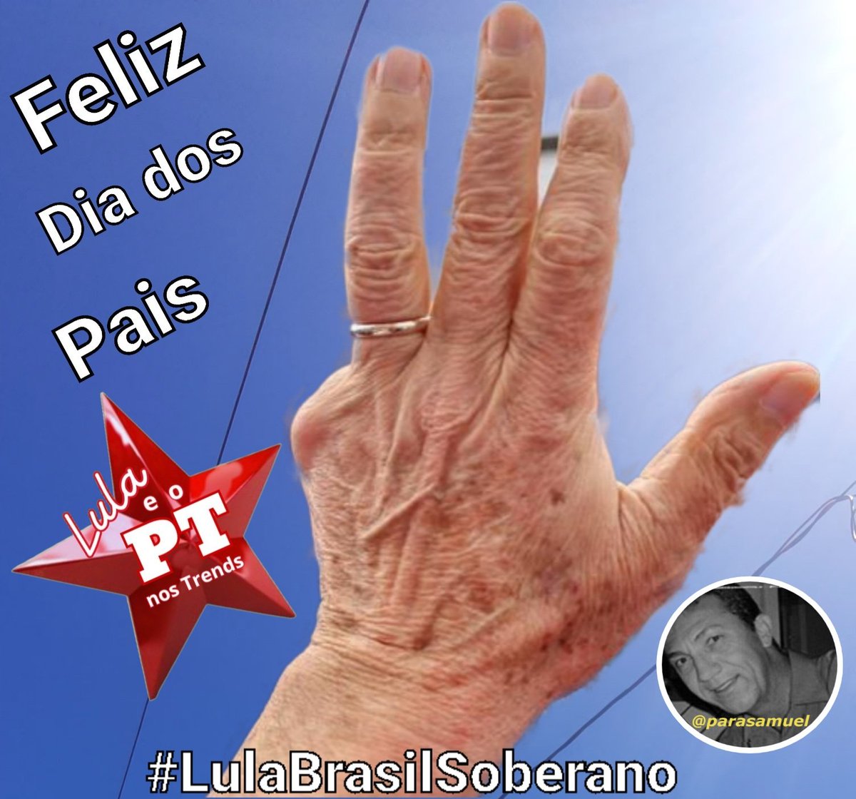 Feliz Dia dos Pais Companheir@s. 
Que o mundo permita e ofereça condições para que todos os pais possam dedicar seu amor, possam criar, possam aconselhar e possam proteger e dar carinho aos seus filhos.
E viva todas as Mães Guerreiras que são Pais.🚩
#LulaBrasilSoberano
<a href="/ptbrasil/">PT Brasil</a>