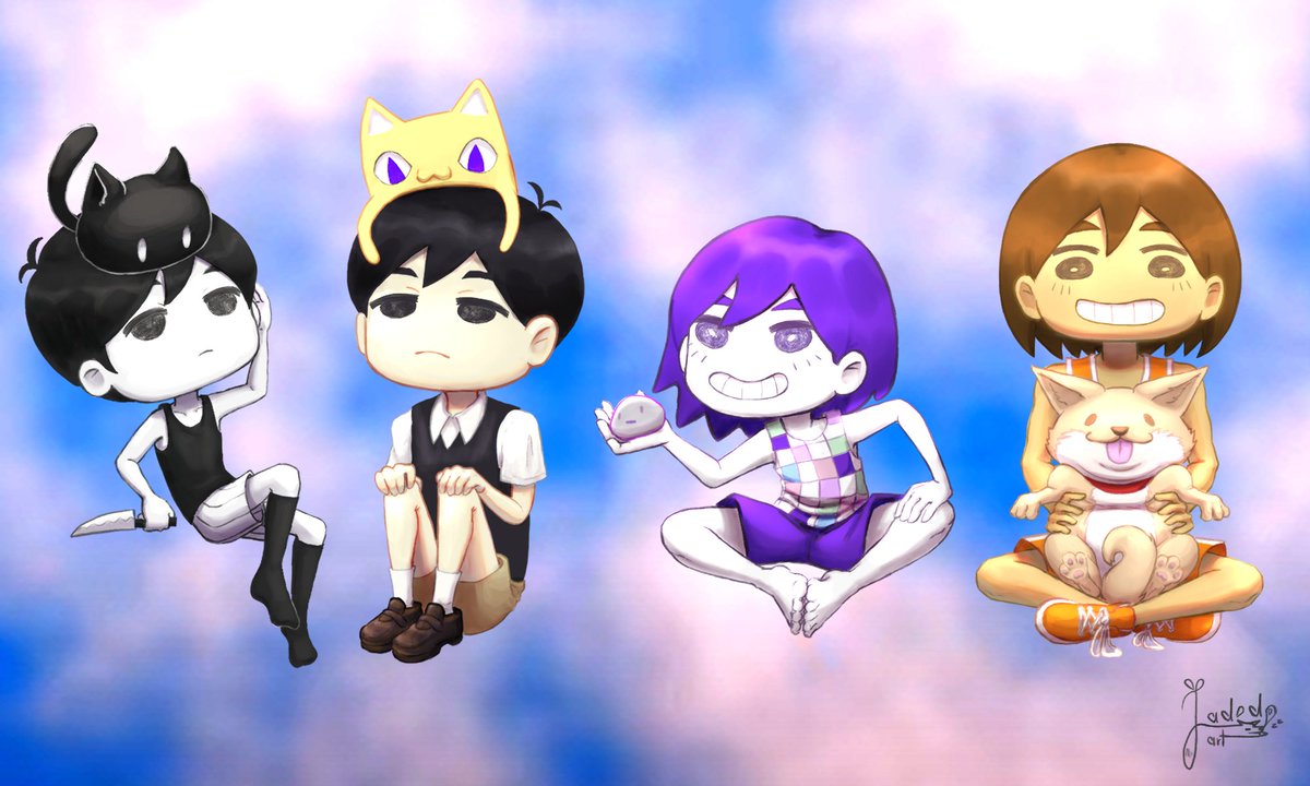 jadodo_art's tweet photo. Some omori stuff I draw, Hoping to be able to make keychains with it ≽^•༚• ྀི≼ https://t.co/uOpojWf1QW