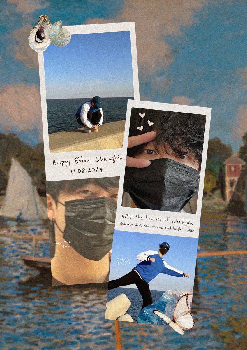 ⟡.• 𝐇𝐀𝐏𝐏𝐘 𝐂𝐇𝐀𝐍𝐆𝐁𝐈𝐍 𝐃𝐀𝐘 ੈ✩‧ ☀️
（11.08.2024）
 
 🌱 𝐀𝐫𝐭 𝐂𝐨𝐧𝐜𝐞𝐩𝐭
　　╰ The beauty of Changbin
　　╰ Summer day, cool breeze and bright smiles

🌱 𝐃𝐞𝐬𝐢𝐠𝐧
　　╰ By: <a href="/StarfflyStudio/">Starffly</a> 
         ╰ For: <a href="/StrayKids_Spain/">Stray Kids Spain 🍷</a> 

#오늘_창빈생일_다다rr랐지
