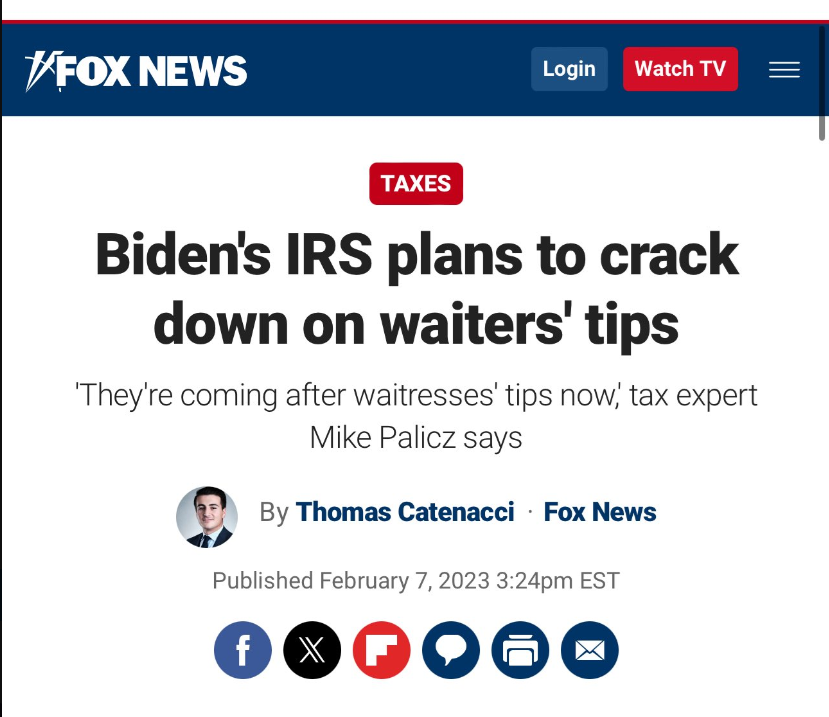 stevegrubershow's tweet photo. Kamala Harris a fraud!!
It was just last year the IRS under Biden-Harris made plans to crack down on tips.
NOW, she's stealing Donald Trump's "NO TAX ON TIPS" #CopyCatKamala #LyingKamala

Credit: @ChewiesMama777 https://t.co/b5xiRBpgyl
