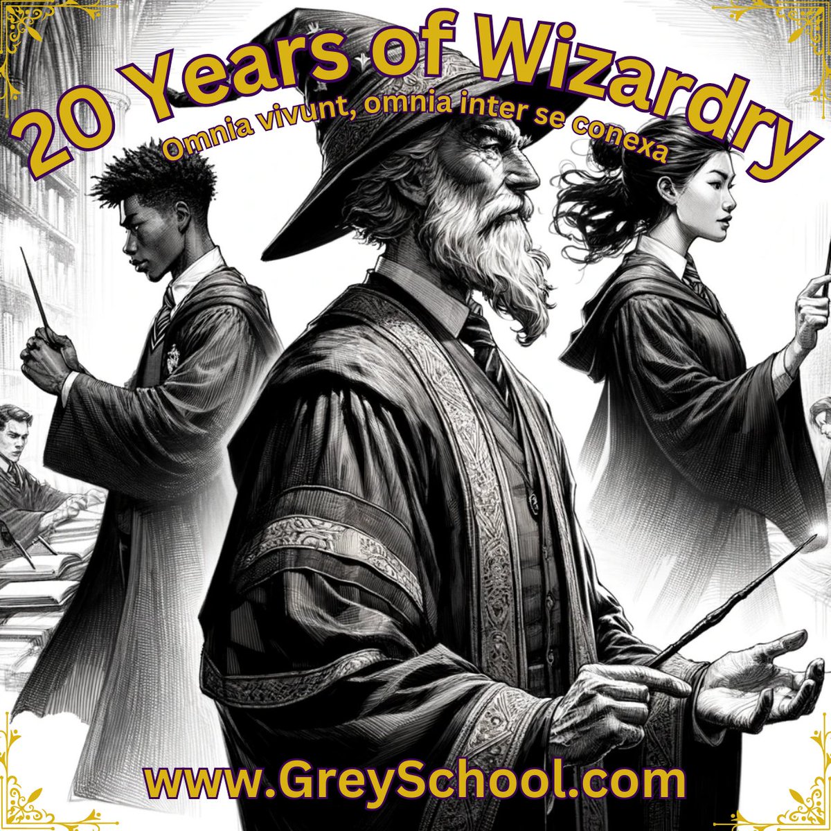 GSW_Media's tweet photo. We’re celebrating two decades of guiding apprentices along the path of wizardry! In honor of our 20th anniversary, we’re offering a special discount: from August 1st to September 1st, use the code 'GSW20' to receive 20% off any enrollment plan. 

 https://t.co/PDaFbFEYcT . https://t.co/lVDmN8hI7q