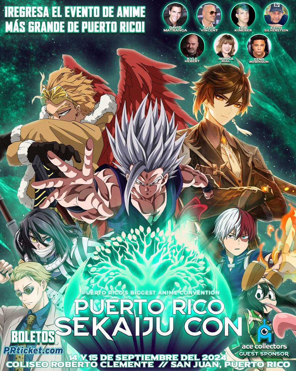 ¡REGRESA EL EVENTO DE ANIME MÁS GRANDE DE PUERTO RICO! 🇵🇷 

Puerto Rico Sekaiju Con
14 y 15 de Septiembre del 2024
Coliseo Roberto Clemente
San Juan, Puerto Rico