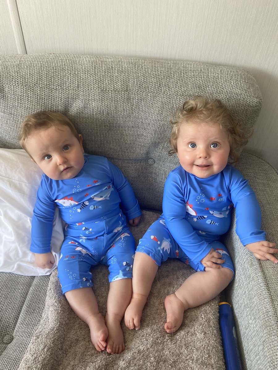 Took these two swimming for the first time today. They loved it. Might get them in for the Olympic training now 😂