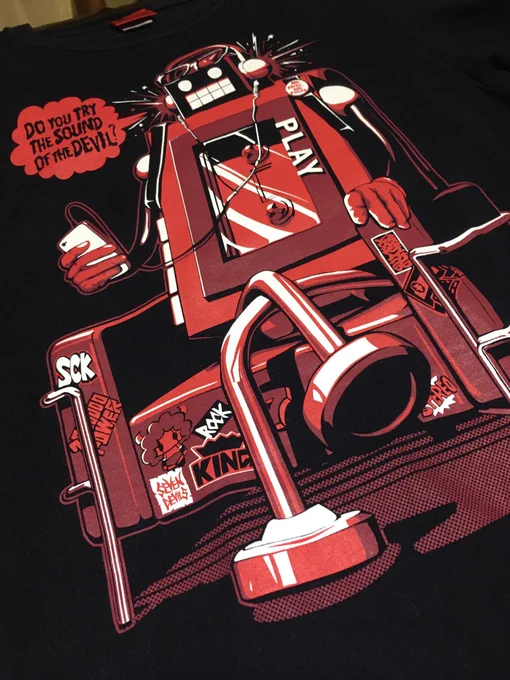 ステカセキングがんばれー!昔肉ミュージアムで買ったステカセTシャツ着て応援します。#キン肉マン 