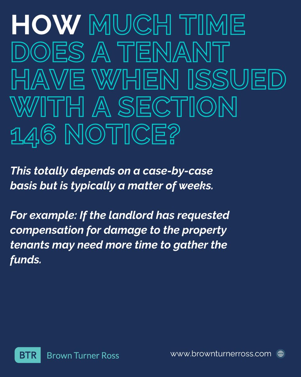 BrownTurnerRoss's tweet image. Are you a landlord dealing with a tenant who has breached their contract?

We have a team of legal property experts ready to help.
Contact us on  0170-454 2002 or law@brownturnerross.com.
#propertylaw #landlord #section146