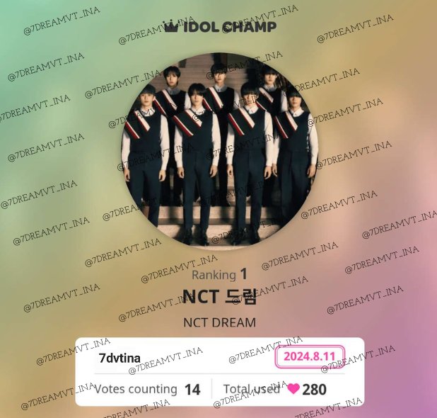 7DREAMVT_INA's tweet photo. DREAMzen to do list for ongoing vote :

1. 12th Top Ten Awards (TTA) on idol champ
🖇 https://t.co/eYJVpjJ4s7

https://t.co/yWsfkmyZXK

2. Video Music Awards (VMA) 2024 on Best K-POP 
🖇 https://t.co/sjqhKGLhwR

#NCTDREAM @NCTsmtown_DREAM https://t.co/yQZOpkgdz0