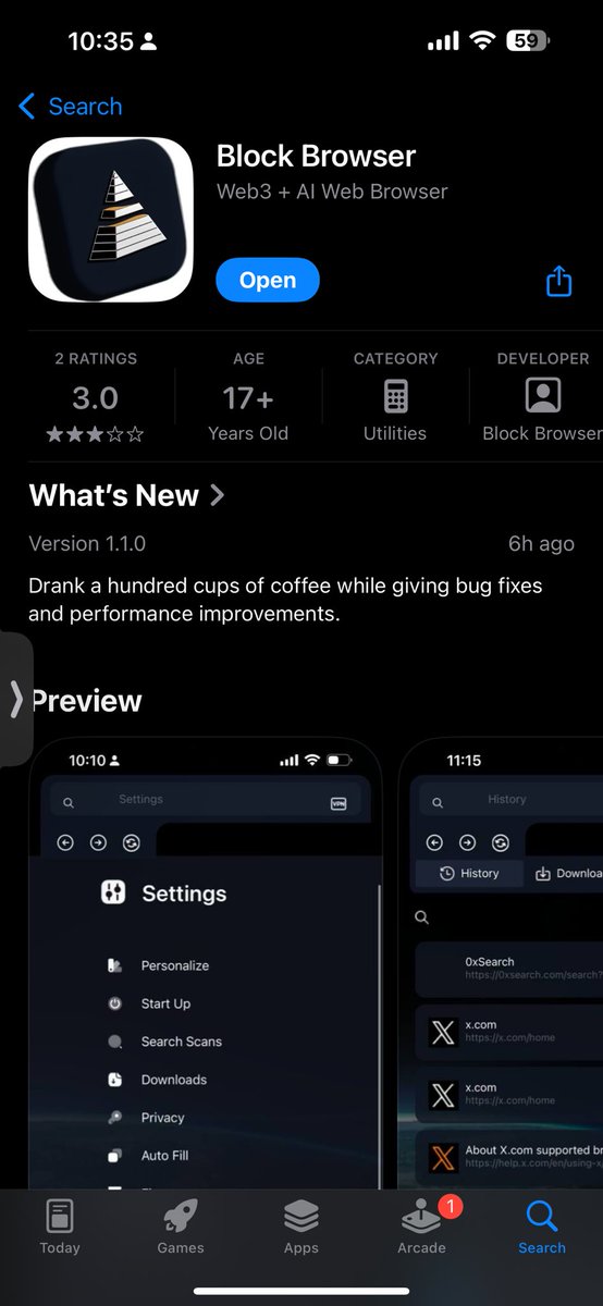 Block Browser tweet media