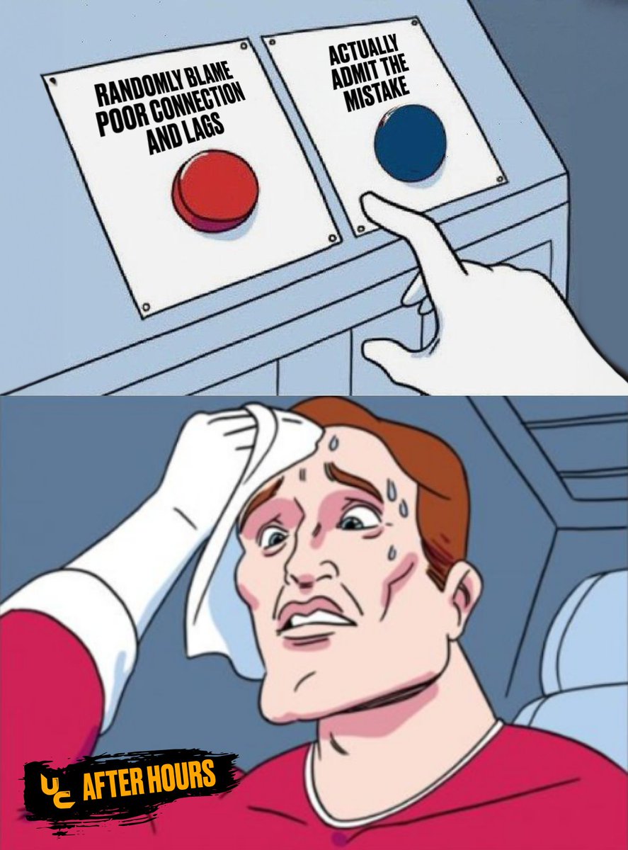 upcade_xyz's tweet image. We all know the feeling... 😅

When the game's not going your way, which button do you press? 🤔

🔴 Blame the lag?
🔵 Admit the mistake?

Let's be honest, 99% of the time it's the red button. 😂 

#gamerproblems #meme upcade.xyz