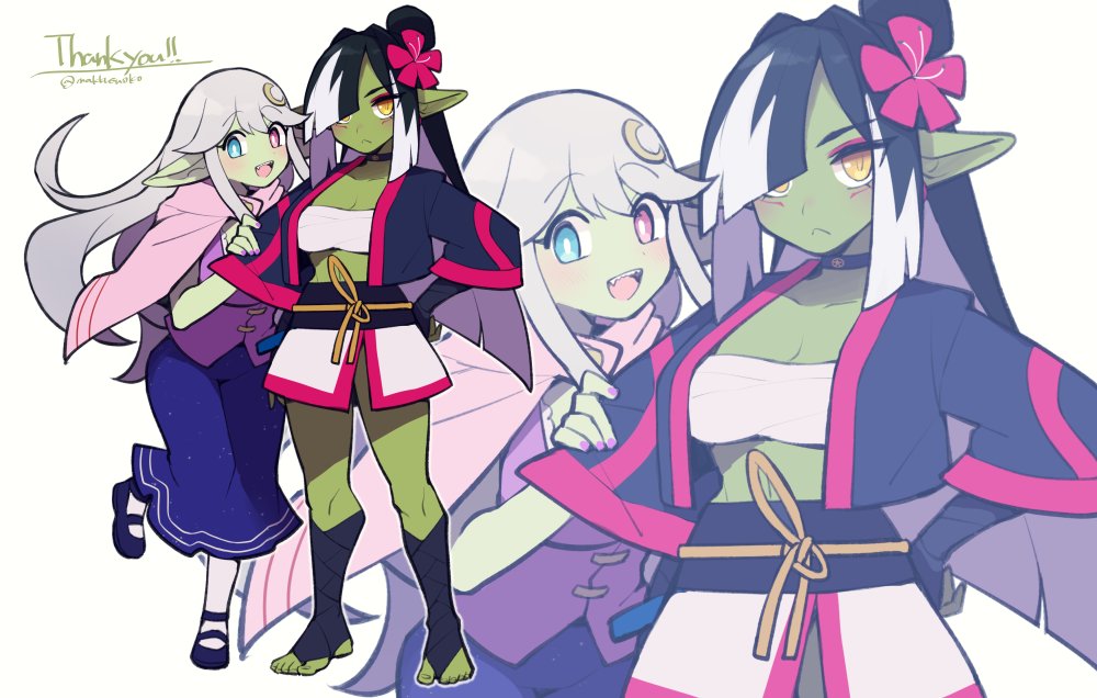 「Skeb納品しました!ありがとうございます!」|Mカエルのイラスト