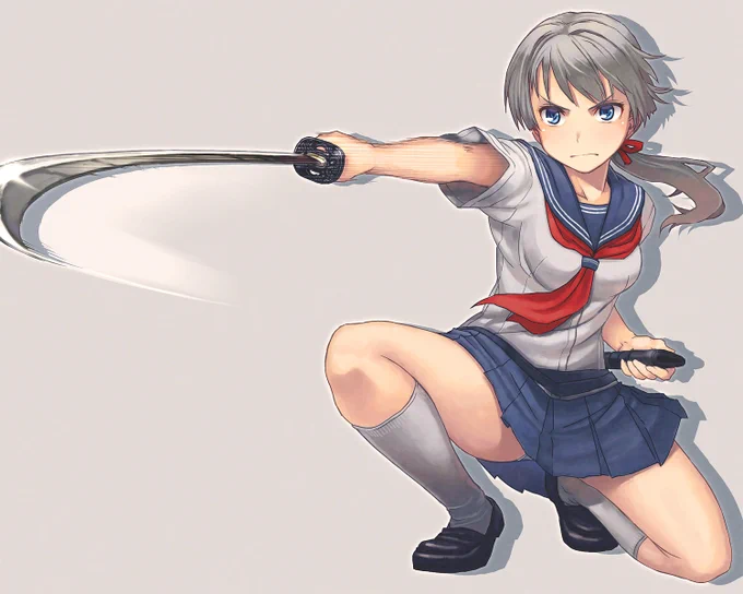 大昔に描いたラクガキを加筆修正。昔っからこういうの好きなんよなぁ…。 