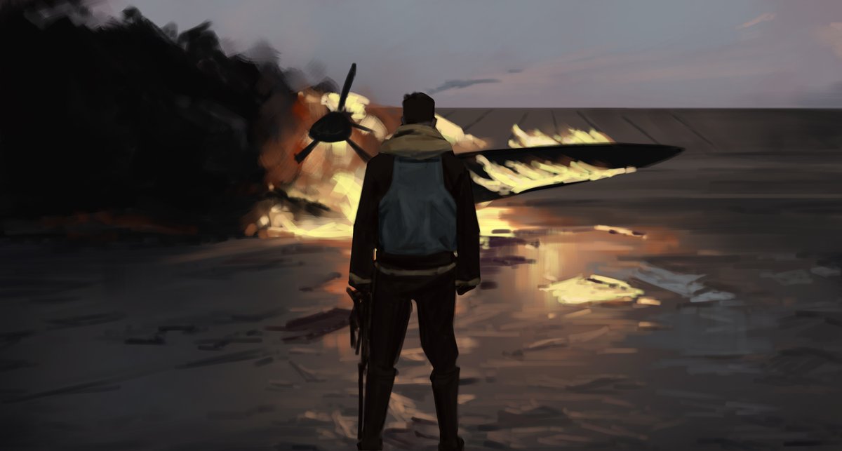 masaroarts's tweet photo. Another old Dunkirk study #fanart #digitalart #painting #dunkirk https://t.co/ZXoOMRWTwy