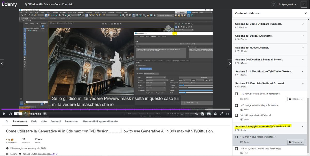 Tutors3d's tweet image. Due nuove lezioni vi aspettano nel corso di TyDiffusion per 3ds max.. buona domenica e buona visione...  udemy.com/course/tydiffu… #tydiffusion #3dsmax