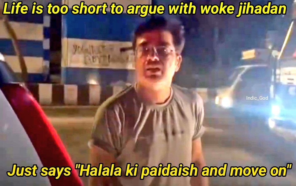 Indic_God's tweet photo. King  👑 comes in , calls a jihadan as "halala ki paidaish " and moves on .
Mad respect for Chad Hindu Uber driver who showed a woke feminazi her place https://t.co/m1f94EJVoB