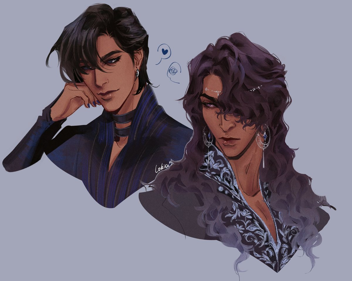 Lokice5's tweet image. My beloved enemies to lovers babes 😭🤲💙💙
𓂃⟡.·
I was craving a lot of Elyon doses so why not a bunch of portrait study of him and the hubby ( ･ิω･ิ)👌 #touchstarvedgame #elyon #intisar