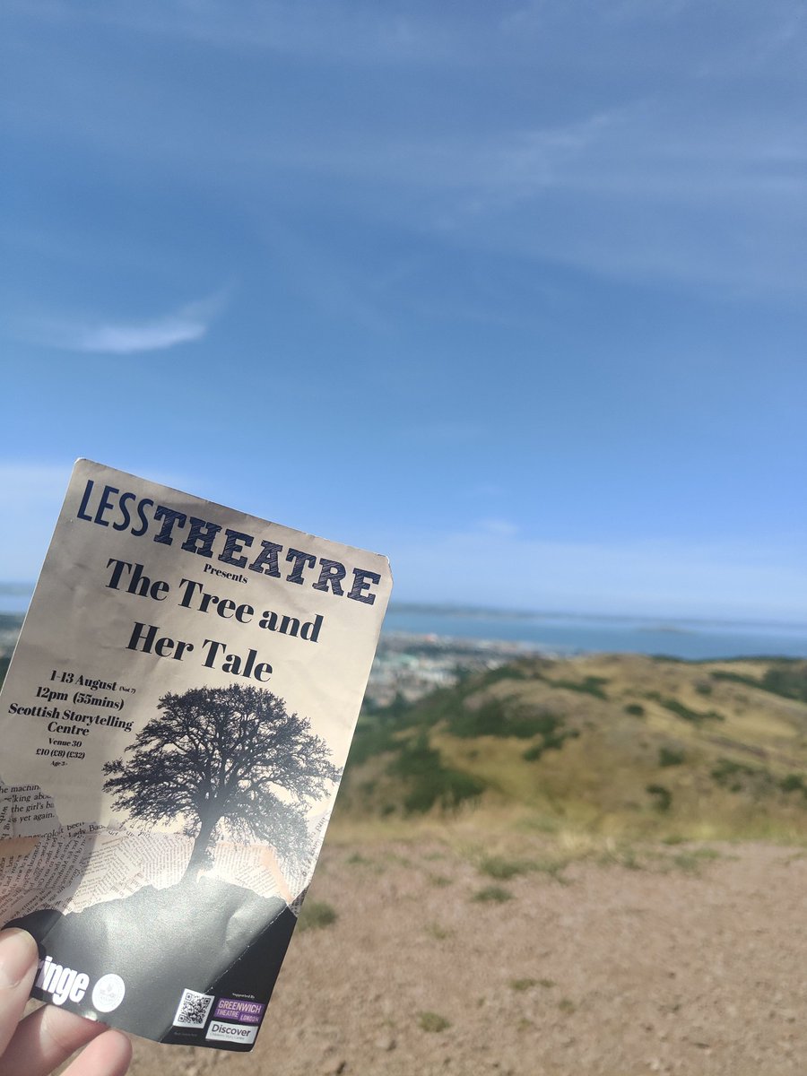 LessTheatre's tweet photo. Shout it from the roof tops (or Arthur's Seat), only TWO more chances to catch "The Tree and Her Tale" @ScotStoryCentre this @edfringe. Limited tickets remaining for Monday's show so book now!
.
🗓️1-13th August 
🕛 12pm
🎭 @ScotStoryCentre 
🎟️ Link in bio 
.
.
#TheTreeAndHerTale https://t.co/EZle44DfMf