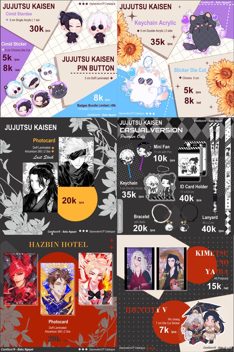 DepravationCP Merch: Pre-order CF19 &amp; Mail order
 🗓️PO: 11-24 Agustus
Catalog: depravationcp-merch.carrd.co
Order: tinyurl.com/depravationcp-…
Love/RT is appreciated
Thank you! 💙
#cf19 #comifuro #comifuro19 #comicfrontier #comifurocatalogue #comifuro19catalog #cf19catalogue #comifuro2024