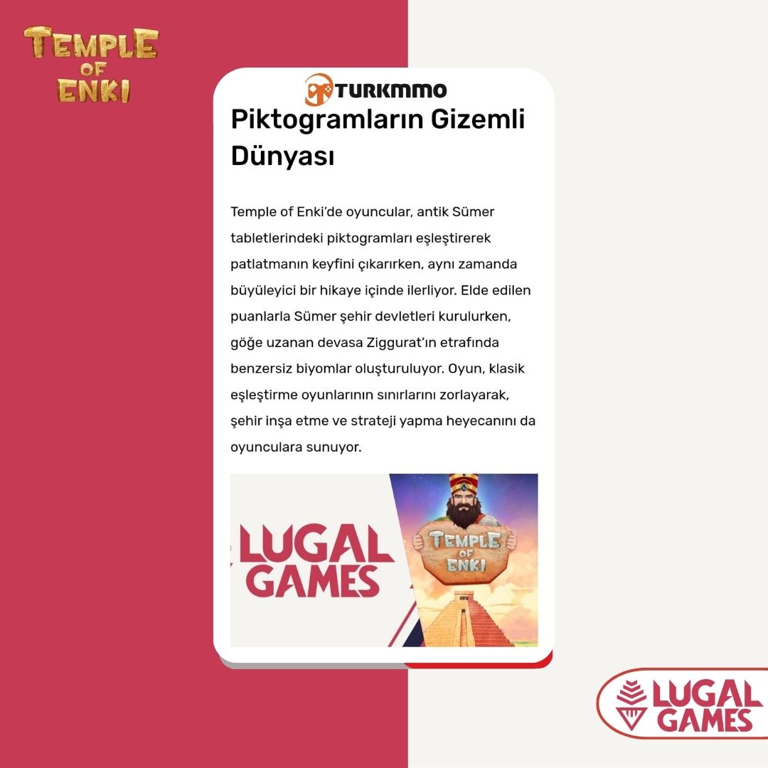 Thank you to Turkmmo.com for sharing our new mobile game's announcement. 

🎉Stay tuned for uptades!

turkmmo.com/lugal-games-te…

#mobilegame #puzzlematch #lugalgames