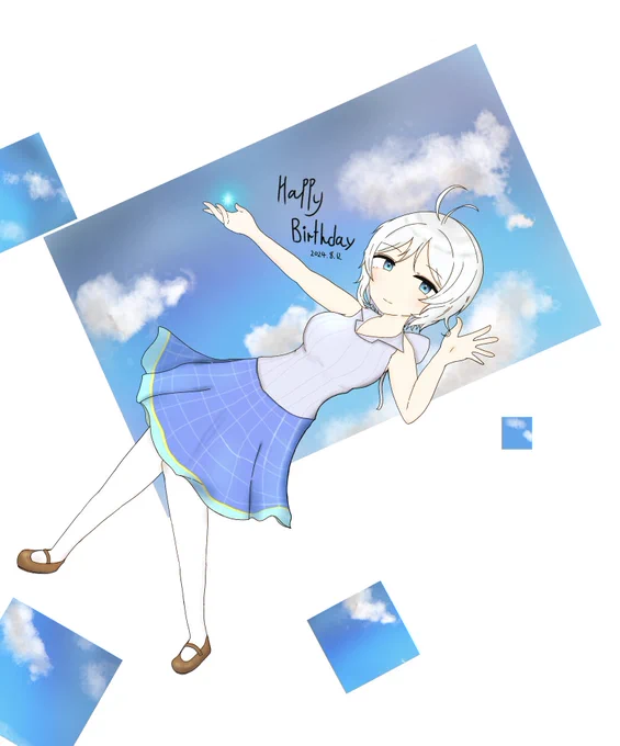 #シロ生誕祭 #SiroArt シロちゃんお誕生日おめでとうございます 今年も祝うことができて自分のことのように嬉しいです!これからの活動超超応援してます!!! 