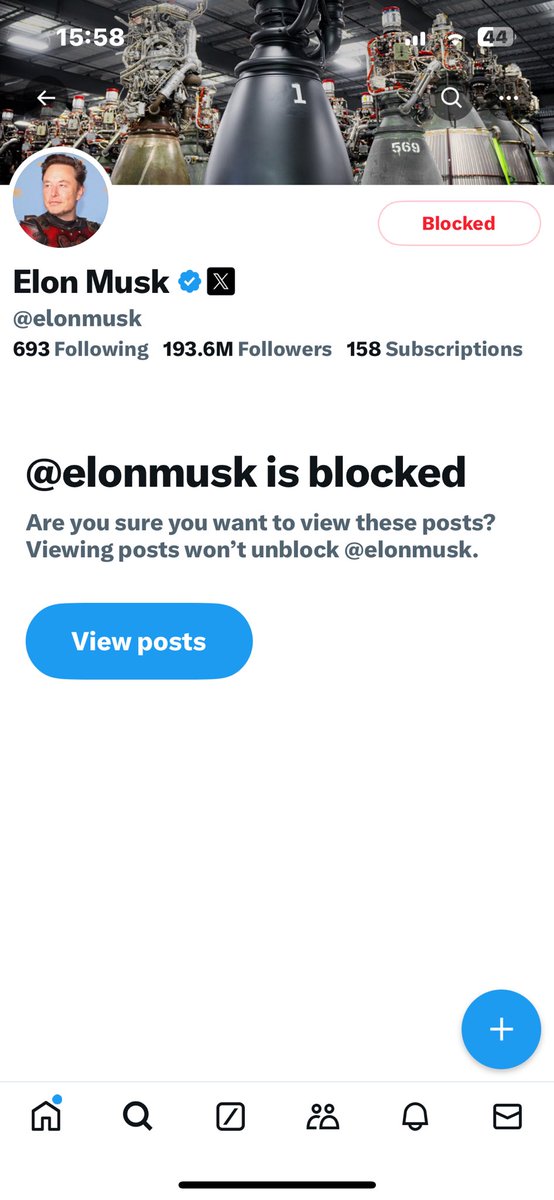 1976donster's tweet photo. Done many months ago #BlockMusk 💯 https://t.co/KvjHEOVrhE
