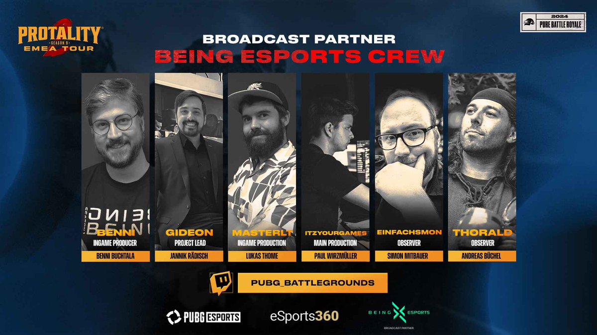 The team that formed the backbone of the <a href="/protalitygg/">PROTALITY</a> EMEA Tour 2 Broadcast!

We're proud to have run the production of this amazing event and thankful to <a href="/esports360mag/">eSports360</a> for choosing us once again💚

Today will be the last day of the <a href="/protalitygg/">PROTALITY</a> finals - make sure to tune in 📺