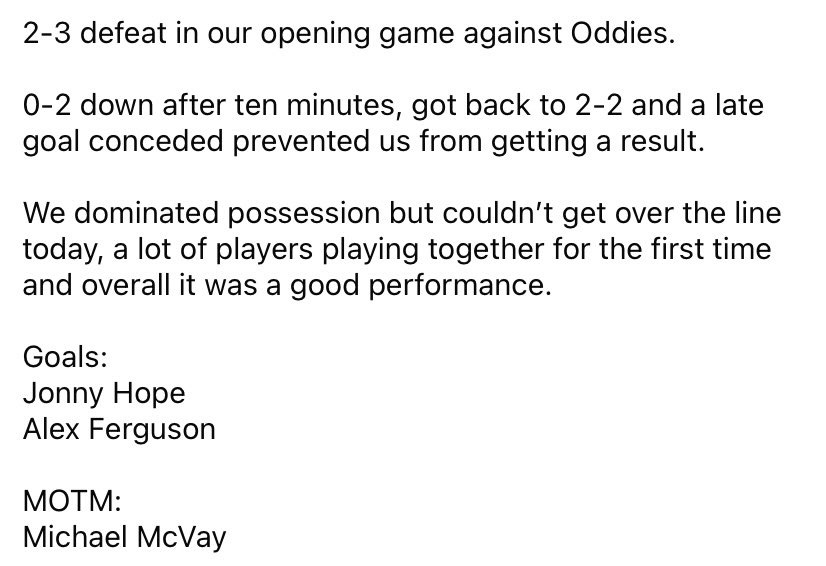 Disappointing opening day defeat after dominating the match