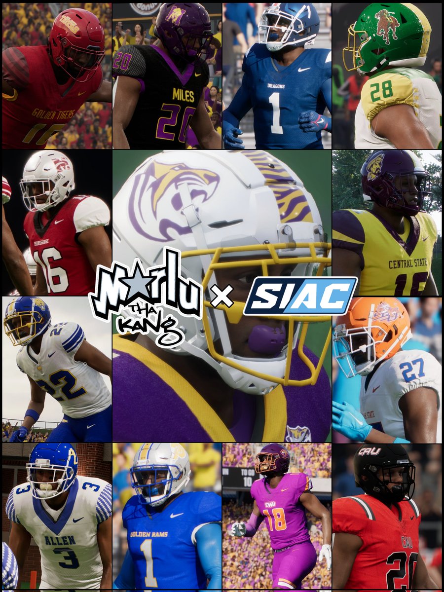 MarLu_Tha_Kang's tweet photo. -ahem-
I present to you...
The SIAC!!!

To download and play as your favorite school in College Football 25, search the usernames "TwoSixFinest" &amp; "MarLuThaKang". Have fun! 😎✌🏾 https://t.co/HMQhWHFhAe