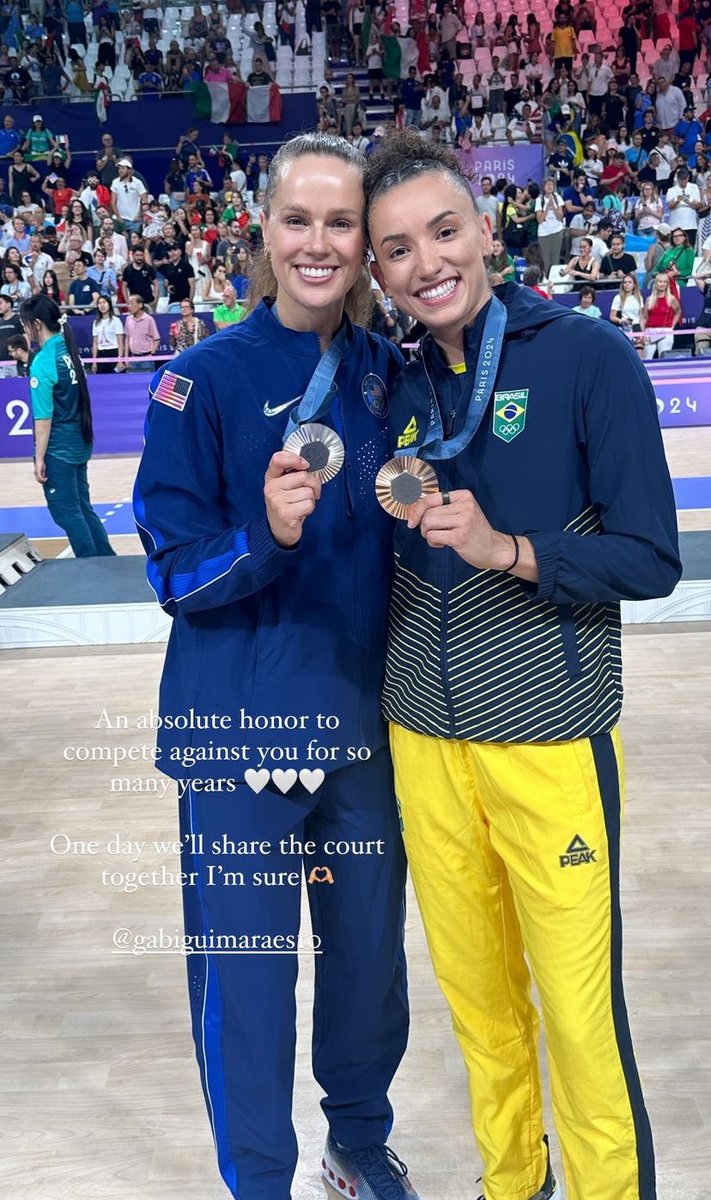 GabiGUpdates's tweet photo. 📷 krobin32 publicou no Instagram story [11.08.2024]

"É uma honra absoluta competir com você por tantos anos 🤍🤍🤍
Um dia nós jogaremos juntas, eu tenho certeza. 🫶🏼" https://t.co/OuQOR0lS7I