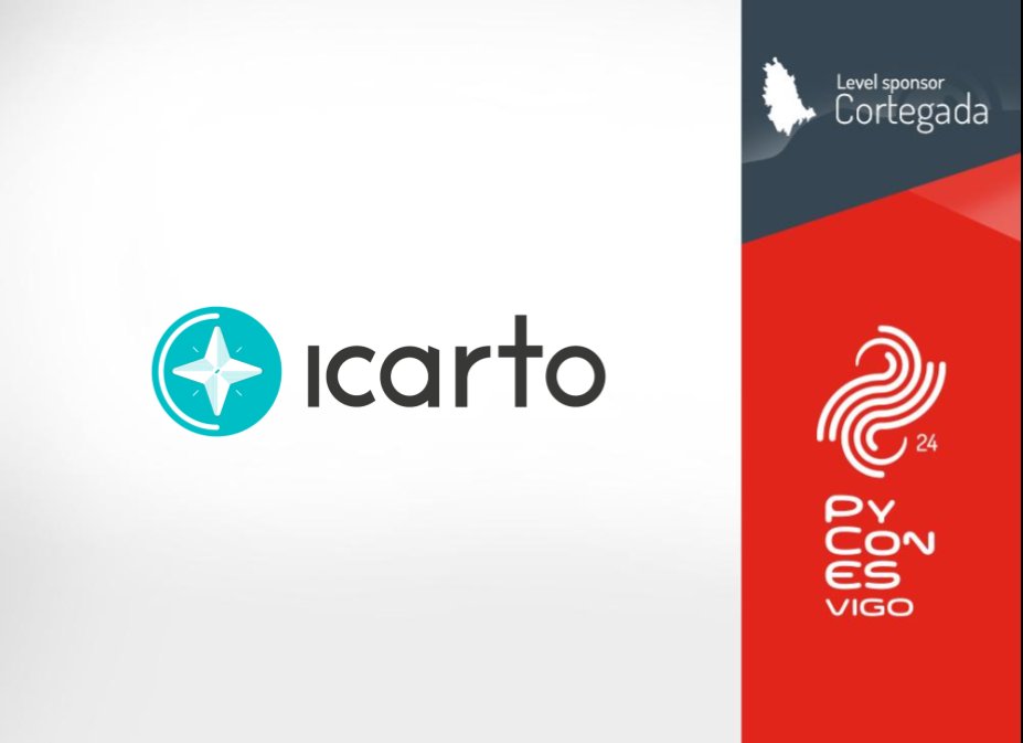 PyConES's tweet photo. ¡Gracias a @iCarto por patrocinar la #PyConES2024 a nivel Cortegada! 🙌 iCarto es un referente en la visualización y análisis de datos geográficos 🌍 Su apoyo hace posible que nuestra comunidad de Python siga creciendo. ¡Nos vemos en Vigo! https://t.co/zHkqt5odVR