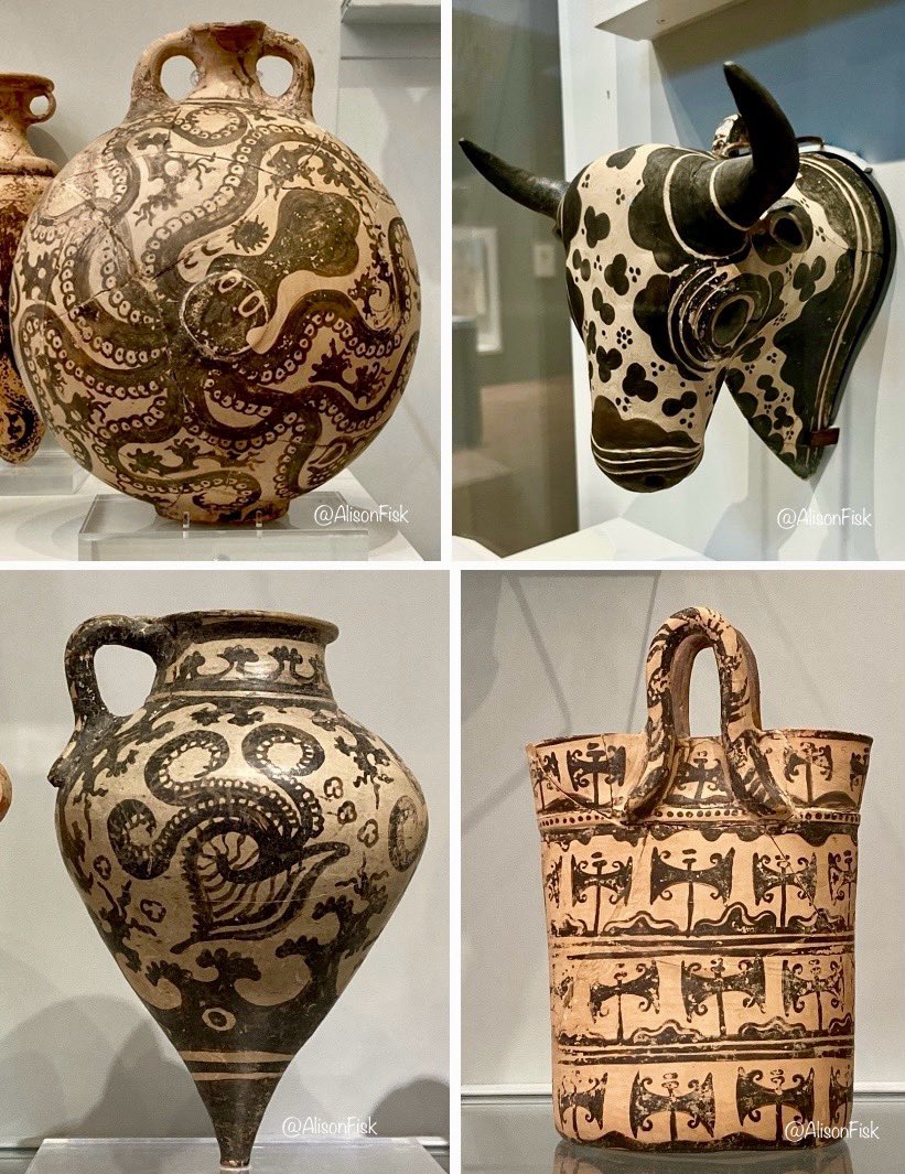 Marvellous Minoan pottery created by artisans from Bronze Age Crete some 3,500 years ago!

Heraklion Archaeological Museum 📷 my own 

#Archaeology