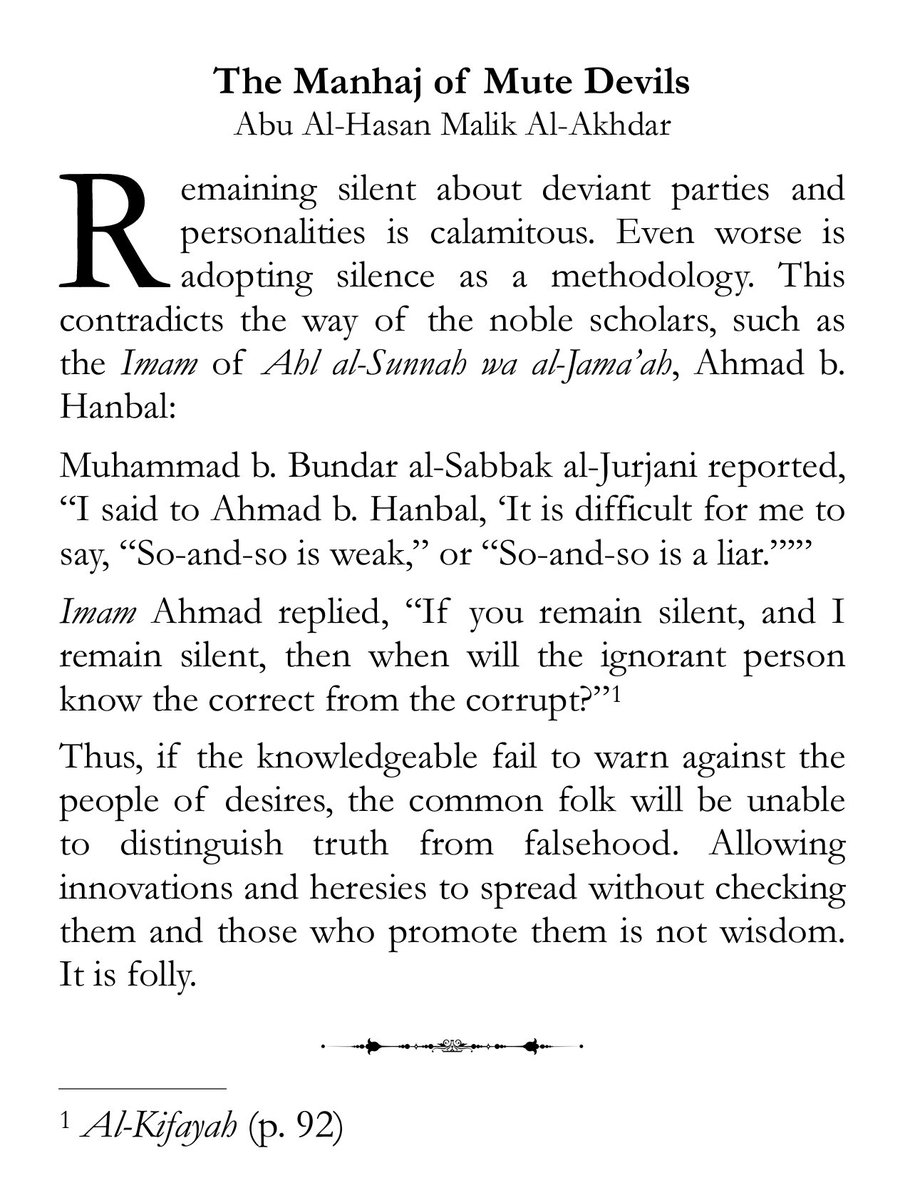 IbnAkhdar's tweet photo. The Manhaj of Mute Devils https://t.co/6d2qbLSD3S