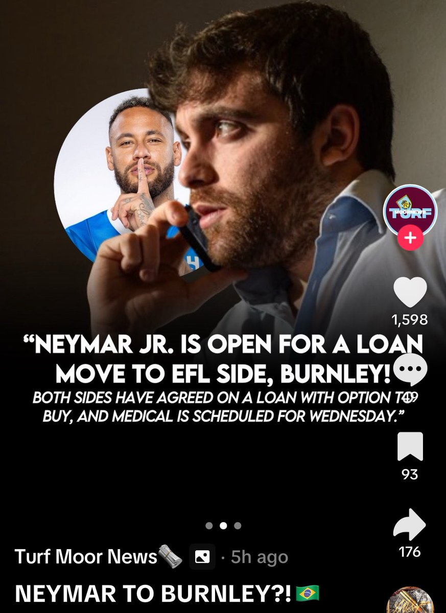 Another day, another bait trap. This time, Neymar is set to join Burnley.