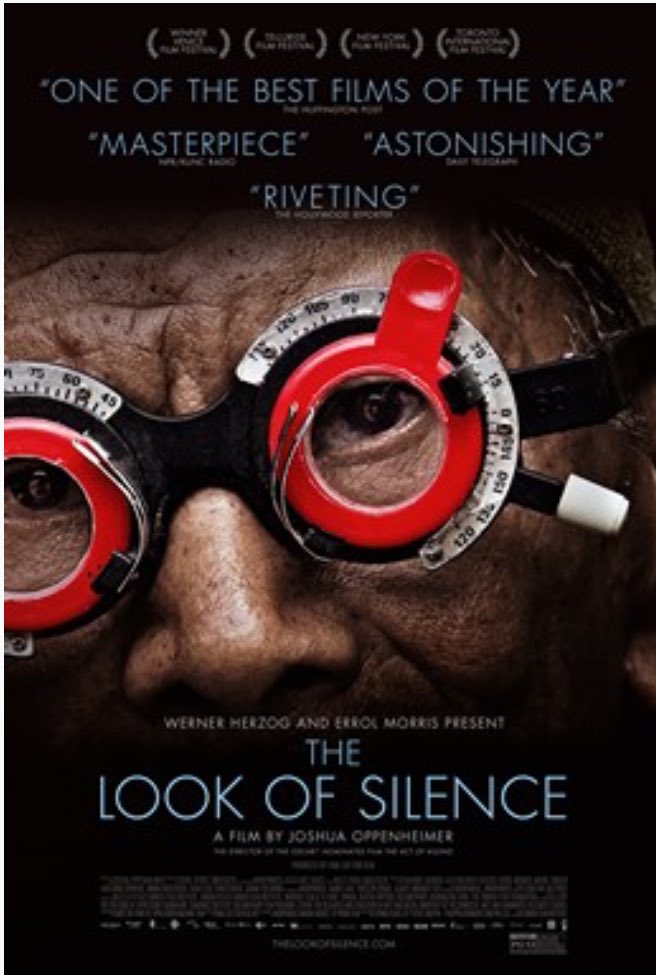 ABAElliott's tweet photo. @ATRightMovies ‘The act of killing’ and its sequel ‘The look of silence’ about the Indonesian mass killings in 1965 and its effects https://t.co/L9qIvtxTwV