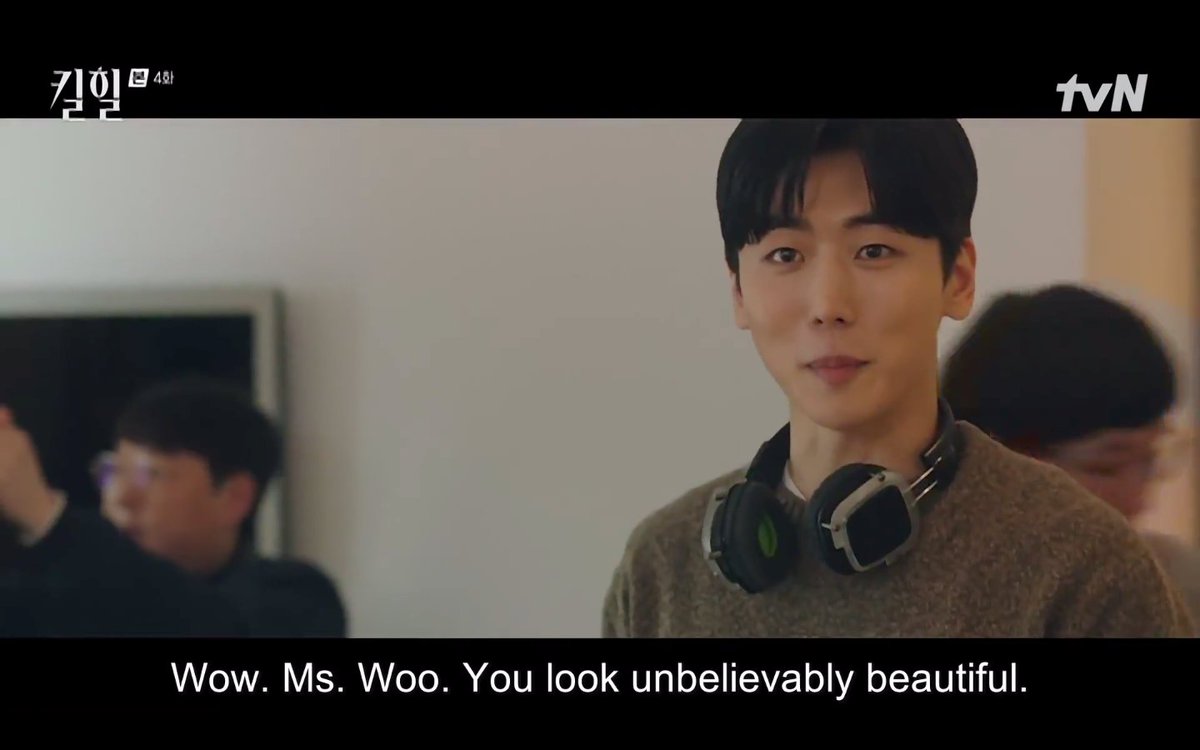 alfsaery's tweet photo. looks like woo hyun has a #1 fan, seo junbeom PD. well, sir, very much understandable 😆 #KimHaneul #KillHeel https://t.co/5YpkdTQ5ar