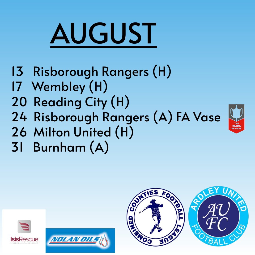 🚨 Our updated August fixtures