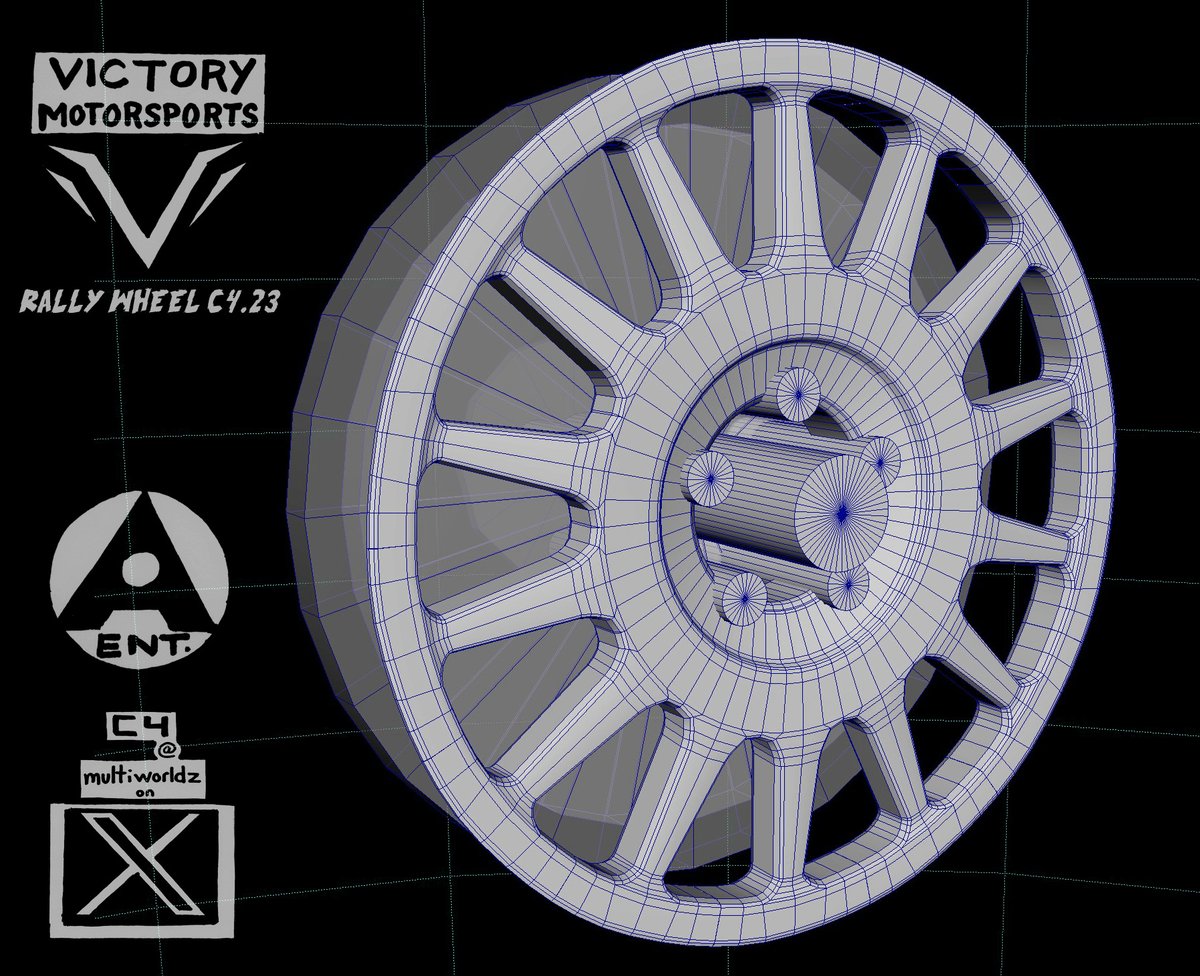 multiworldz's tweet photo. Making race cars for the speculative #metaverse was not working out to be a productive investment. I have a bunch of unreleased new vehicle designs though. Perhaps I'll find new uses for them in #comics creation. This rim was my last #3D w.i.p. model for cars. Dec. 2023. #TimesUp https://t.co/O8qAxGav6b