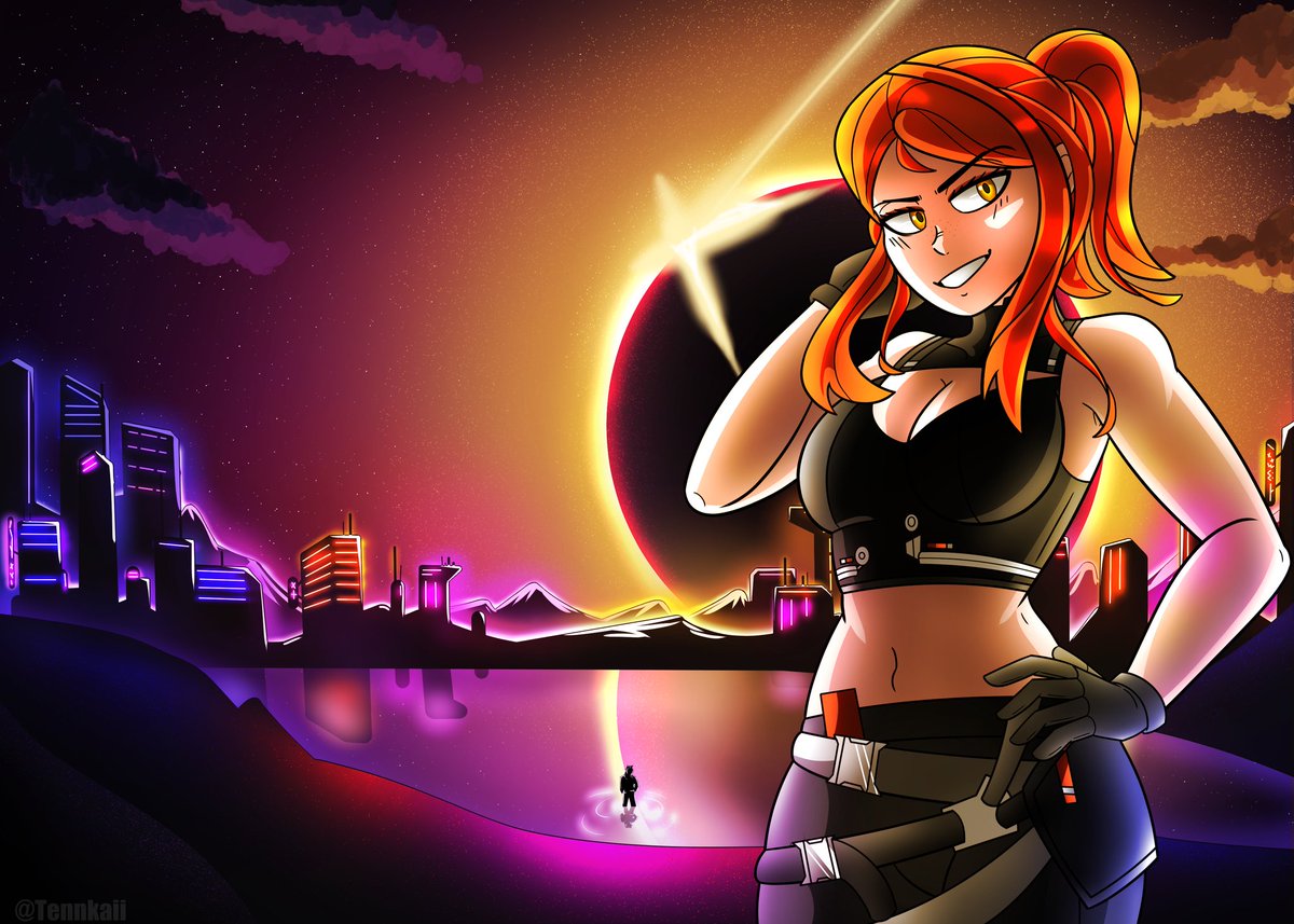 Tennkaii's tweet photo. A commission I did for lu and her stream schedule! Check her out here https://t.co/vHx05LrGIs https://t.co/QizXQUhMvp