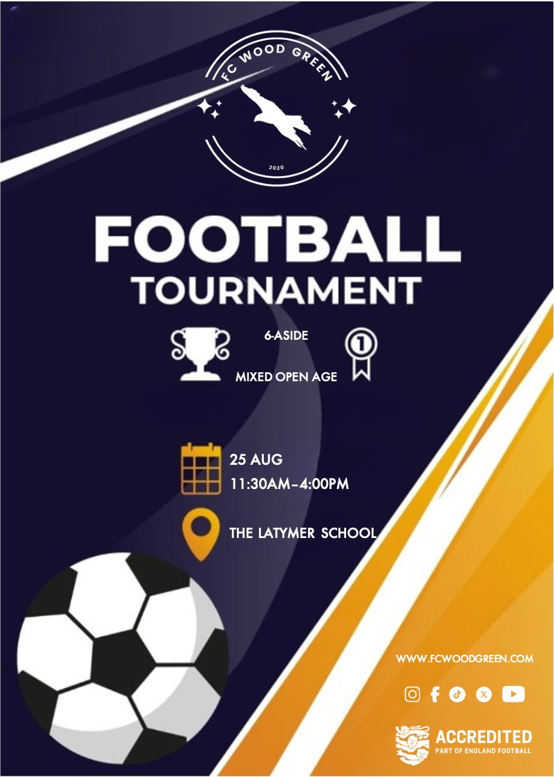 FC WOOD GREEN (@fcwoodgreen) on Twitter photo IT IS ANNOUNCED THAT FC WOOD GREEN ARE HOSTING A PRE-SEASON TOURNAMENT FOR ADULTS (MIXED).
TO ENTER A TEAM TEAM, PLEASE REGISTER ONLINE VIA THE CLUB WEBSITE 👇
FCWOODGREEN.COM
<a href="/findmeaplayer/">Find Me A Player</a>
<a href="/matchark_uk/">Matchark: Find Players & Clubs</a>
<a href="/NonLeagueFScout/">NonLeagueFootballScout</a>
<a href="/Player1stUK/">Players 1st UK</a>
<a href="/NonLeagueGuys/">The Non League Promoters</a>
<a href="/footballdaily/">Football Daily</a> IT IS ANNOUNCED THAT FC WOOD GREEN ARE HOSTING A PRE-SEASON TOURNAMENT FOR ADULTS (MIXED).
TO ENTER A TEAM TEAM, PLEASE REGISTER ONLINE VIA THE CLUB WEBSITE 👇
FCWOODGREEN.COM
<a href="/findmeaplayer/">Find Me A Player</a>
<a href="/matchark_uk/">Matchark: Find Players & Clubs</a>
<a href="/NonLeagueFScout/">NonLeagueFootballScout</a>
<a href="/Player1stUK/">Players 1st UK</a>
<a href="/NonLeagueGuys/">The Non League Promoters</a>
<a href="/footballdaily/">Football Daily</a>