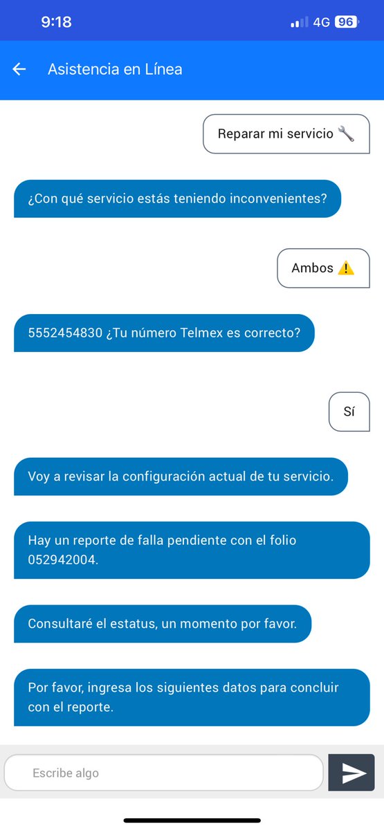 gpinap's tweet photo. Sigo esperando! Quedaron ayer sábado (4 días del reporte) Llamaron en la noche, piden mas tiempo, juran que hoy domingo queda resuelto. La app dice las mismas “cantinfladas”. Será q si @carlosslim @Carlos_Slim_D @hectorslimseade @arturoelias @infinitum @Telmex @TELMEXSoluciona??? https://t.co/SQoO9iZ4Xp