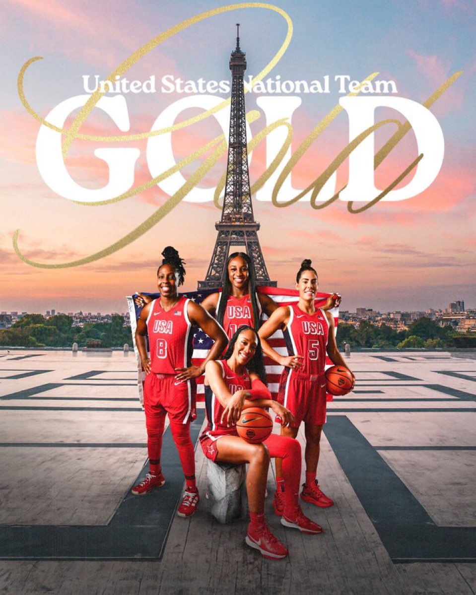 CityOfLasVegas's tweet image. Congratulations to our @LVAces @_ajawilson22 @cgray209 @Kelseyplum10 &amp;amp; @JackieYoung3 for bringing home an 8th consecutive gold medal for @usabasketball 🥇

🇺🇸 #USABWNT #Paris2024  #Basketball | @TeamUSA