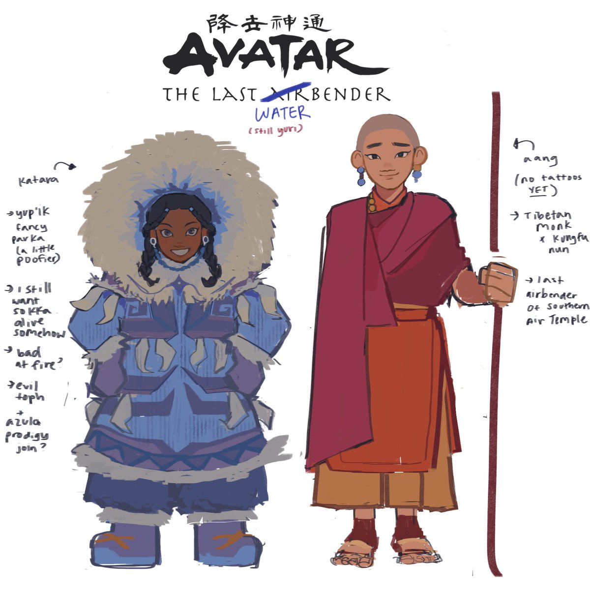 _gluebubbles_'s tweet photo. THE LAST WATERBENDER: YURI EDITION !!! Kinda rough, and I still have a scene I want to draw with them 😫😫 #kataangweek2024 #atlafanart #atla https://t.co/FYw4vbiDiG