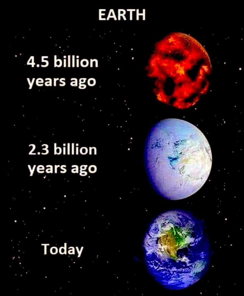 Viktor06Zarakov's tweet photo. OUR #PLANET'S EPIC #JOURNEY! ๐
Swirling cloud of gas & dust 4.5 BILLION years ago... ๐ To molten lava #world, teeming w/ #life's building blocks... ๐ฅ To diverse, vibrant, & complex Earth we call home today! ๐ฟ
What a 4.5 billion-year ride! ๐ #EarthEvolution #OurPlanet #Space https://t.co/uWvmJLJ5nF