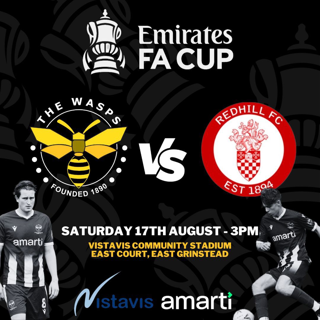 egtfcwasps's tweet photo. Next up for the Wasps after a decent opening day point in the @IsthmianLeague we welcome @redhillfc in the @EmiratesFACup on Saturday. https://t.co/qWenzEVW2G