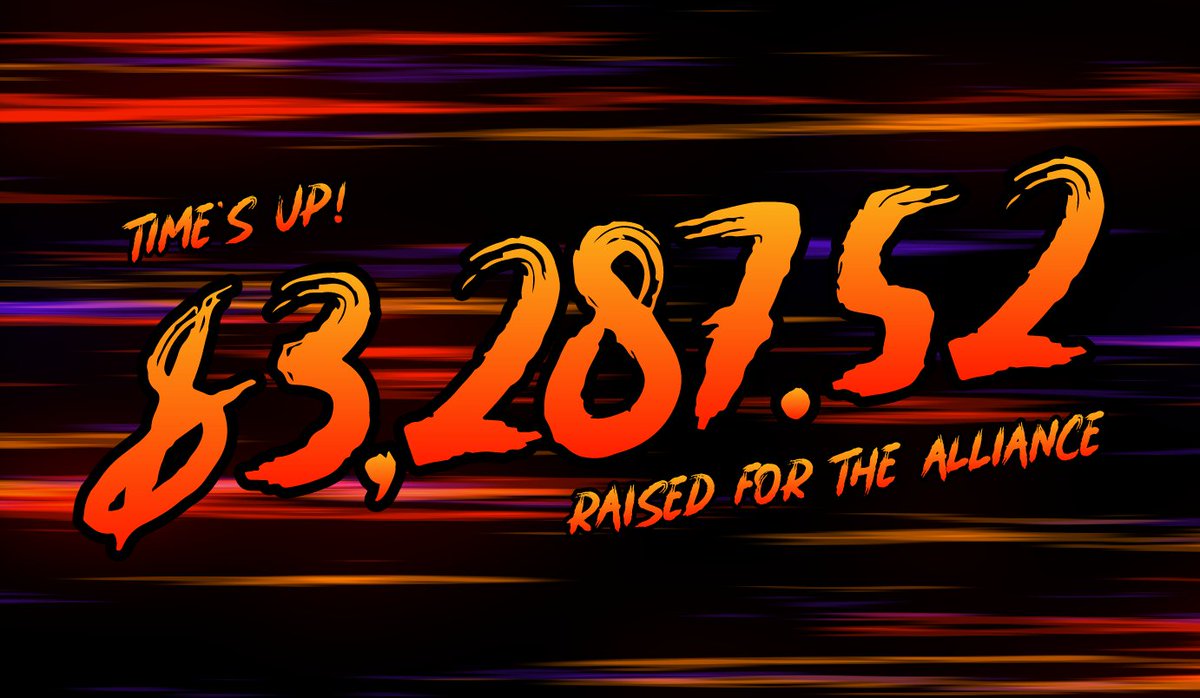 ⚡️ $3,287.52 ⚡️RAISED FOR <a href="/AllianceforED_/">National Alliance for Eating Disorders</a> IN 24 HOURS!

THANK YOU ALL SO MUCH! we'll see you very soon with more news 💥

#ALLNIGHTER9