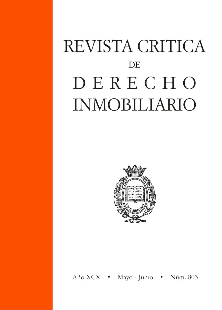 Registrador_es's tweet photo. Localizar un artículo, informe o estudio en la Revista Crítica de Derecho Inmobiliario #RCDI es muy sencillo gracias a su buscador (por tema, por autor, por palabra clave, por sección, por año, por número de revista...).
Número 803 ya publicado.
📙 https://t.co/Uqd30ql7Wp https://t.co/slrZc8dQCS
