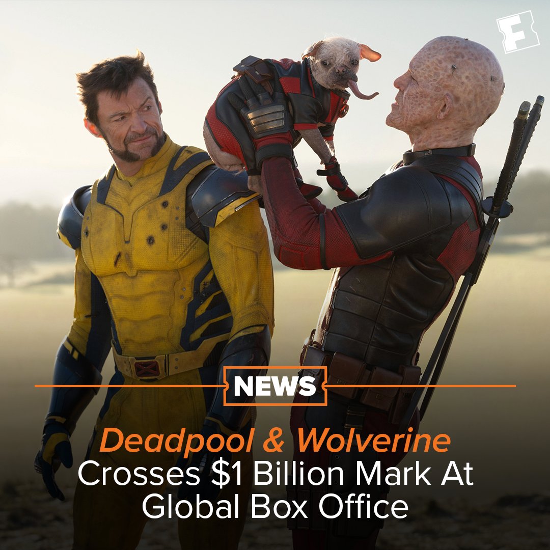 Fandango's tweet photo. LFG!
#DeadpoolAndWolverine crossed the $1 Billion mark at the global box office. Doing so in just its third weekend of release.

Get 🎟️'s - https://t.co/nEJXNypw2J https://t.co/NxvVE9Bjzn